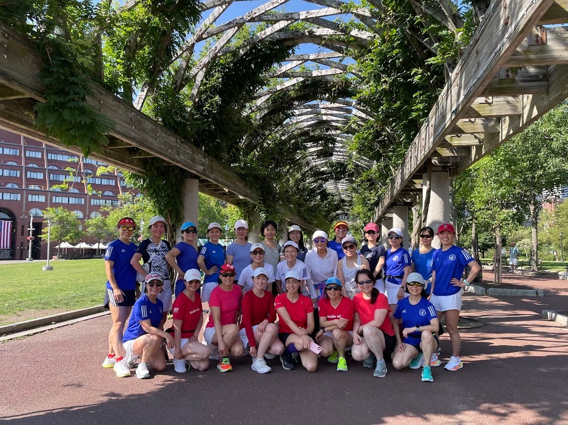 Group posed in the park